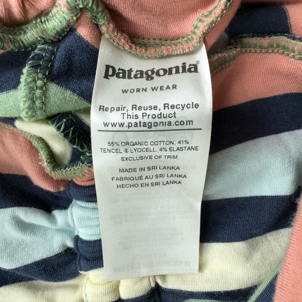 PATAGONIA NWOT STRIPED CONVERTIBLE HALTER NECK MIDI DRESS ORGANIC COTTON SMALL - Picture 7 of 7